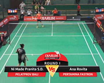 Ana Rovita (Pertamina Fastron) VS Ni Made Pranita Sulistya Dewi (PELATPROV Bali)