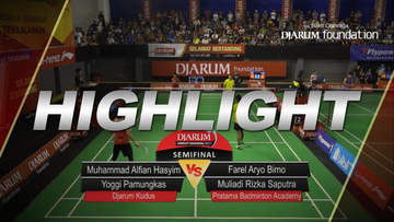 M Alfian Hasyim/Yoggi Pamungkas (Djarum Kudus) VS Farel Aryo Bimo/Muliadi Rizka Saputra (Pratama Badminto Academy)