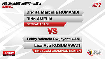 WD2 | BRIGITA / RIRIN (BERKAT ABADI) VS FEBBY / LISA (CHAMPION KLATEN)