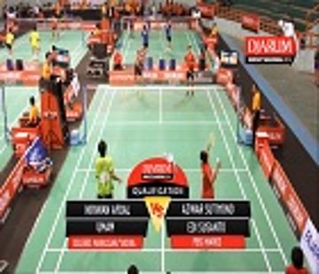 Nirwan Afdal/Umam (CELEBES MAKASSAR/YASIKA) VS Azwar Sutiyono/Edi Susanto (PBSI MAROS) 