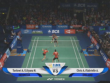 Tontowi Ahmad/Liliyana Natsir (INA) VS Chris Adcock/Gabrielle Adcock (ENG)