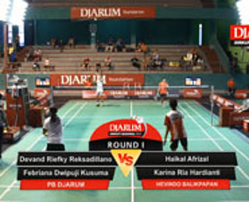 Devand R/Febriana D (Djarum Kudus) VS Haikal A/Karina R (Hevindo Balikpapan)