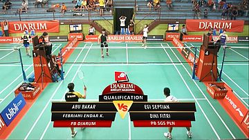 Abu Bakar/ Febriani Endar (PB DJARUM) VS Egi Septian/ Dini Fitri (PB SGS PLN) 