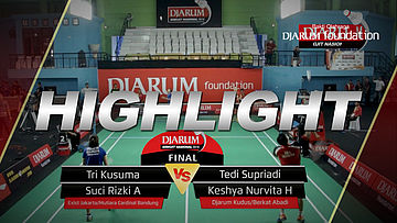 Tri K/Suci R (Exist Jakarta/Mutiara Cardinal Bandung) VS Tedi S/Keshya N (Djarum Kudus/Berkat Abadi) 