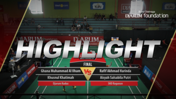 Ghana Muhammad Al Ilham/Khusnul Khatimah (Djarum Kudus) VS Rafif Akhmad Harinda/Aisyah Salsabila Putri Pranata (SKO Ragunan)