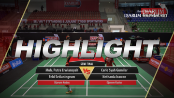 Muh. Putra Erwiansyah/Febi Setianingrum (Djarum Kudus) VS Carlo Syah Gumilar/Nethania Irawan (Djarum Kudus)