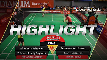 Fran K/Fernando K (Djarum Kudus) VS Afiat Yuris W/Yohanes Rendy S (Pertamina Fastron)