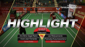 Leo Rollycarnando/Pramudya Kusumawardana (Djarum Kudus) VS Ario Bimo/Viorel Joan Fernando (Djarum Kudus)