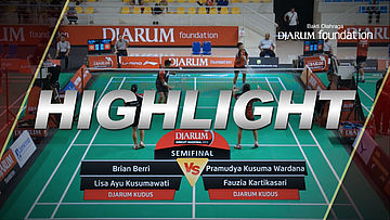 Pramudya Kusuma Wardana/Fauzia Kartikasari (Djarum Kudus) VS Brian Berri/Lisa Ayu Kusumawati (Djarum Kudus)