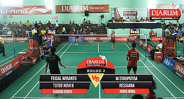 Feisal Wiranto/Tutut Novi R (Djarum Kudus) VS M Syahputra/Ressiana (HiQua Wima)