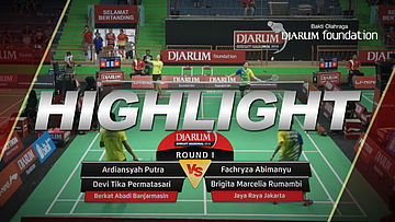 Ardiansyah Putra/Devi Tika Permatasari (Berkat Abadi Banjarmasin) VS Fachryza Abimanyu/Brigita Marcelia Rumambi (Jaya Raya Jakarta)