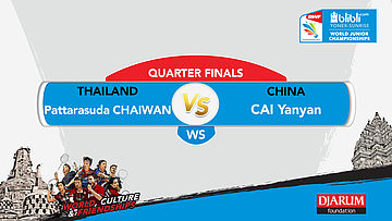 WORLD JUNIOR CHAMPIONSHIPS 2017 | WS QUARTER FINALS | CHAIWAN (THA) vs CAI (CHN)