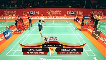 Simon Santoso (PB TANGKAS SPECS) VS Kazumasa Sakai (UNISYS BADMINTON TEAM) DJARUM SUPERLIGA 2013