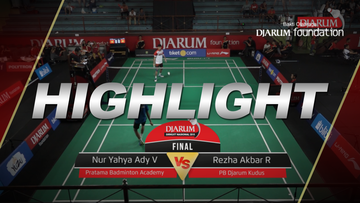 Nur Yahya Ady Velani (Pratama Badminton Academy) VS Rezha Akbar Raja (PB Djarum Kudus)