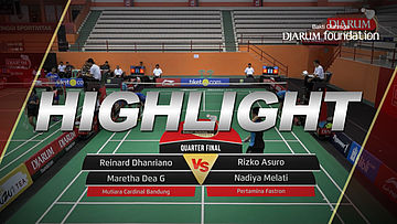Reinard Dhanriano/Maretha Dea Giovani (Mutiara Cardinal Bandung) VS Rizko Asuro/Nadiya Melati (Pertamina Fastron)