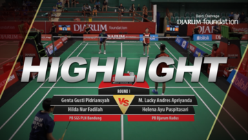 M. Lucky Andres Apriyanda/Helena Ayu Puspitasari (Djarum Kudus) VS Genta Gusti Pidriansyah/Hilda Nur Fadilah (SGS PLN Bandung)