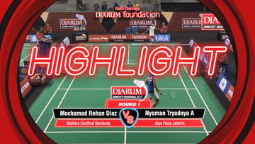 Mochamad Rehan Diaz (Mutiara Cardinal Bandung) VS Nyoman Tryadnya Arya K (Jaya Raya Jakarta)