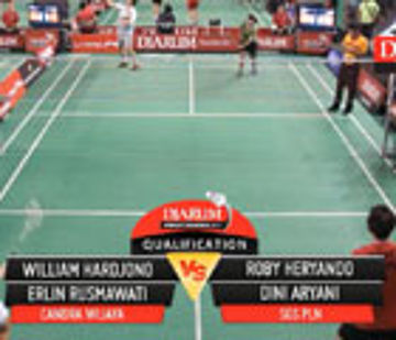William H/Erlin R (PB Candra Wijaya/PB Tangkas) VS Roby H/Dini Aryani (SGS PLN) 