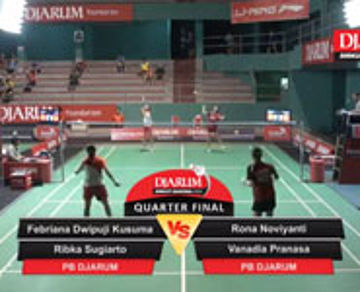 Febriana D/Ribka S (Djarum Kudus) VS Rona N/Vanadia P (Djarum Kudus)
