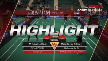 Muhammad Juan Elgiffani/Windi Siti Mulyani (Victory Bogor) VS Moh Rezky Alfarez/Nahla Aufa Dhia U (SKO Ragunan/Jaya Raya Jakarta)