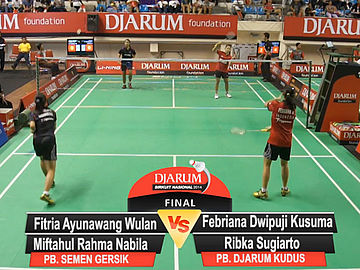 Fitria Ayunawang Wulan/Miftahul Rahma Nabila (SEMEN GRESIK) VS Febriana Dwipuji Kusuma/Ribka Sugiarto (PB. DJARUM KUDUS)