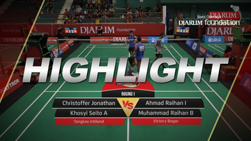 Christoffer Jonathan/Khosyi Seito Asruldin (Tangkas Intiland) VS Ahmad Raihan Ishak/Muhammad Raihan Bintangsyah Putra (Victory Bogor)