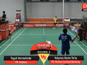 Yohanes Kevin Tirta (PB. Mutiara Cardinal Bandung) VS Teguh Hermelindo (PB. Angkasa)