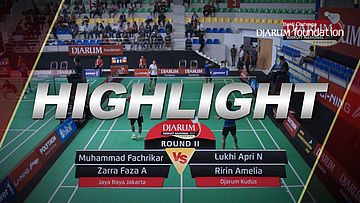 M Fachrikar A/Zarra Faza A (Jaya Raya Jakarta) VS Lukhi Apri N/Ririn Amelia (Djarum Kudus)