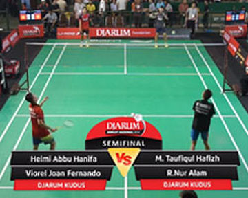 Helmi Abbu H./Viorel Joan F. (Djarum Kudus) VS M. Taufiqul Hafizh/R. Nur Alam (Djarum Kudus)