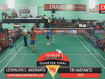 Loismalvin Christian Andrianto (SARWENDAH BADMINTON CLUB) VS Tri Haryanto (PB EXIST) 