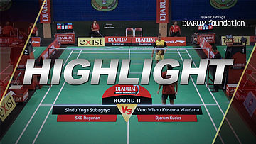 Vero Wisnu Kusuma Wardana (Djarum Kudus) VS Sindu Yoga Subagtyo (SKO Ragunan)