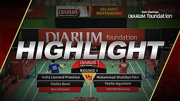 Indra Leonard Prasetya/Violita Dewi (Bayu Kencana) VS Muhammad Shohibul Fikri/Yastia Agustiani (Pusdiklat Telkom Bandung)