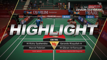 M Rizky Syahendra/Marcel Febrian (Exist Jakarta) VS Gerardo Rizqullah Hafidz/M Gibran Arfiansyah (Jaya Raya Jakarta/SKO Ragunan)