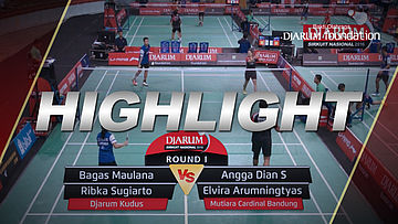 Bagas Maulana/Ribka Sugiarto (Djarum Kudus) VS Angga Dian/Elvira A (Mutiara Cardinal Bandung)