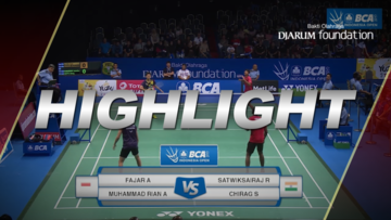 Fajar Alfian/Muhammad Rian A (INA) VS Satwiksairaj R/Chirag Shetty (IND)