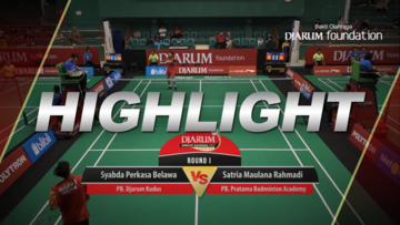 Syabda Perkasa Belawa (Djarum Kudus) VS Satria Maulana Rahmadi (Pratama Badminton Academy)