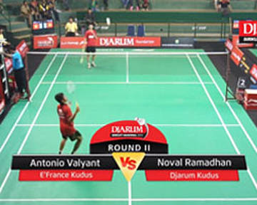 Antonio Valyant Santoso (E'France Kudus) VS Noval Ramadhan (Djarum Kudus)