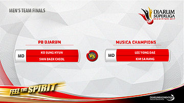 Men's Team - Finals MD2 - Sa Rang Kim+Lee Yong Dae (MUSICA CHAMPIONS) vs Sung Hyun Ko+Baek Cheol Shin (PB DJARUM)