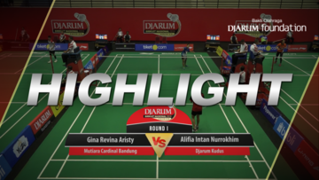 Alifia Intan Nurrokhim (Djarum Kudus) VS Gina Revina Aristy (Mutiara Cardinal Bandung)