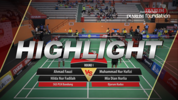 Muhammad Nur Hafizi/Mia Dian Nurlia (Djarum Kudus) VS Ahmad Fauzi/Hilda Nur Fadilah (SGS PLN Bandung)