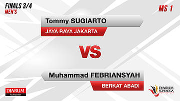 MS1 l TOMMY SUGIARTO (JAYA RAYA JAKARTA) VS MUHAMMAD FEBRIANSYAH (BERKAT ABADI BANJARMASIN)