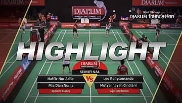 Leo Rollycarnando/Metya Inayah Cindiani (Djarum Kudus) VS Haffiz Nur Adila/Mia Dian Nurlia (Djarum Kudus)