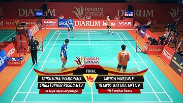 Trikusuma/ Rusdianto (JAYA RAYA SURYANAGA) VS Gideon/ Wahyu (TANGKAS SPECS) DJARUM SUPERLIGA 2013