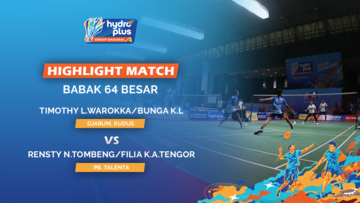 Highlight Match Day 2 - Timothy Lionel Warokka / Bunga Kirana Larasati (DJARUM, KUDUS) VS Rensty Nazarya Tombeng / Filia Kerin Ariana Tengor (PB. TALENTA)