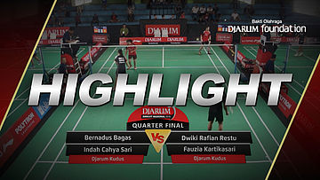 Bernadus Bagas Kusuma Wardana/Indah Cahya Sari Jamil (Djarum Kudus) VS Dwiki Rafian Restu/Fauzia Kartikasari (Djarum Kudus)