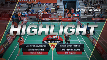 Lisa Ayu Kusumawati/Vanadia Pranasa (Djarum Kudus) VS Austin Cindy Pratiwi/Sima Fatma Kusuma (SKO Ragunan)