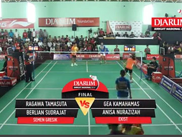 Ragawa Tamasuta/Berlian Sudrajat (PB SEMEN GRESIK) VS Gea Kamahamas/Anisa Nurazizah (PB EXIST)