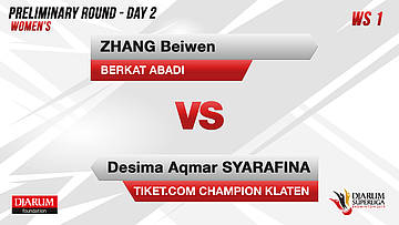 WS1 | ZHANG (BERKAT ABADI) VS DESIMA (CHAMPION KLATEN)
