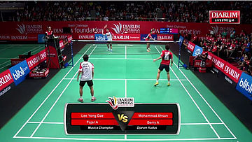 Lee Yong Dae/Fajar Alvian (Musica Champions) VS Mohammad Ahsan/Berry Angriawan (Djarum Kudus)
