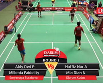 Aldy Dwi P/Millenia F (SURYANAGA SURABAYA) VS Haffiz Nur A/Mia Dian N (DJARUM KUDUS)
